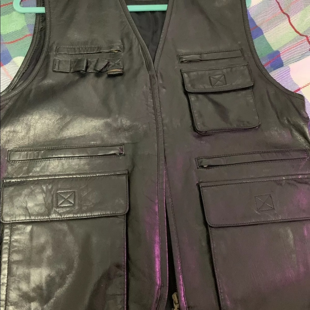 Edward billy leather vest